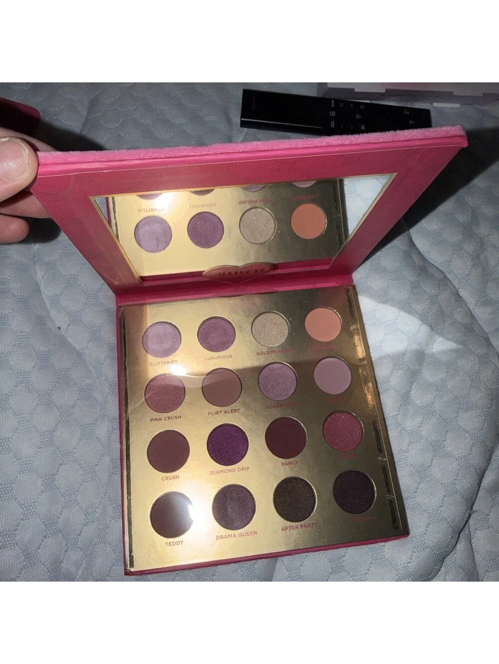 Juicy Couture Rhinestone Eyeshadow Palette Mirror Pink Makeup Collector Gift
